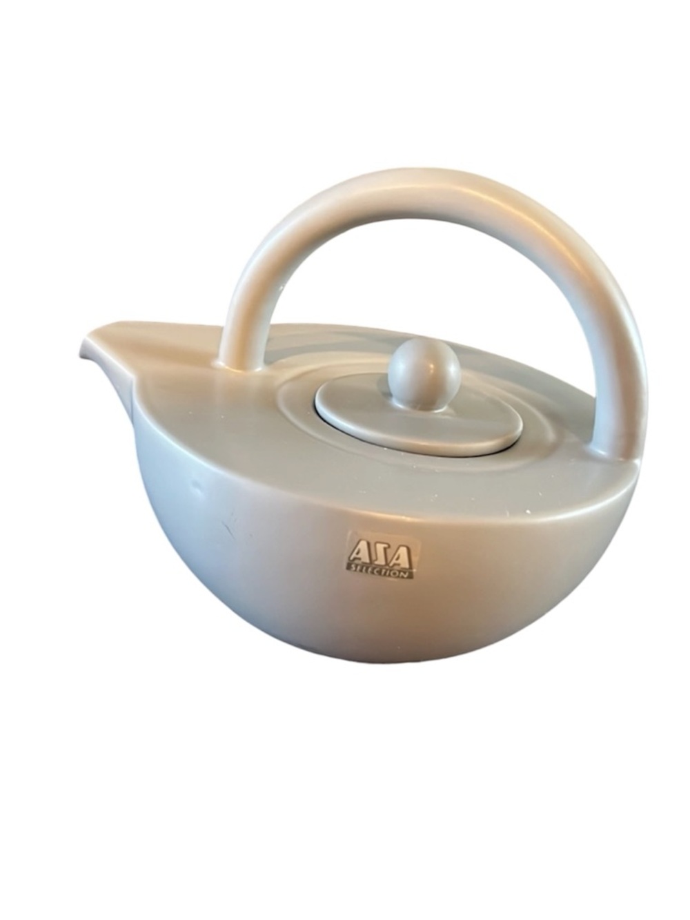 AZA Modern Teapot made in Portugal color light gray Ceramic Teapot